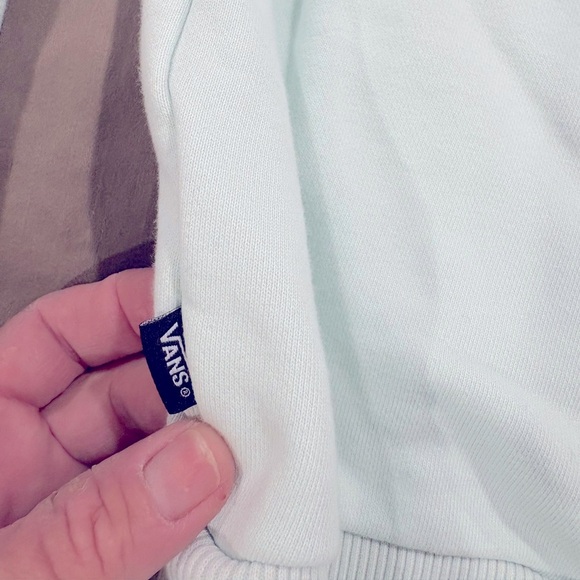 Vans Sea foam Green Floral Butterfly Cropped Hoodie Women’s Size XS - Picture 4 of 4